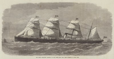 Le navire à vapeur à vis Adriatic, de la White Star Line, de Liverpool à New York - Edwin Weedon